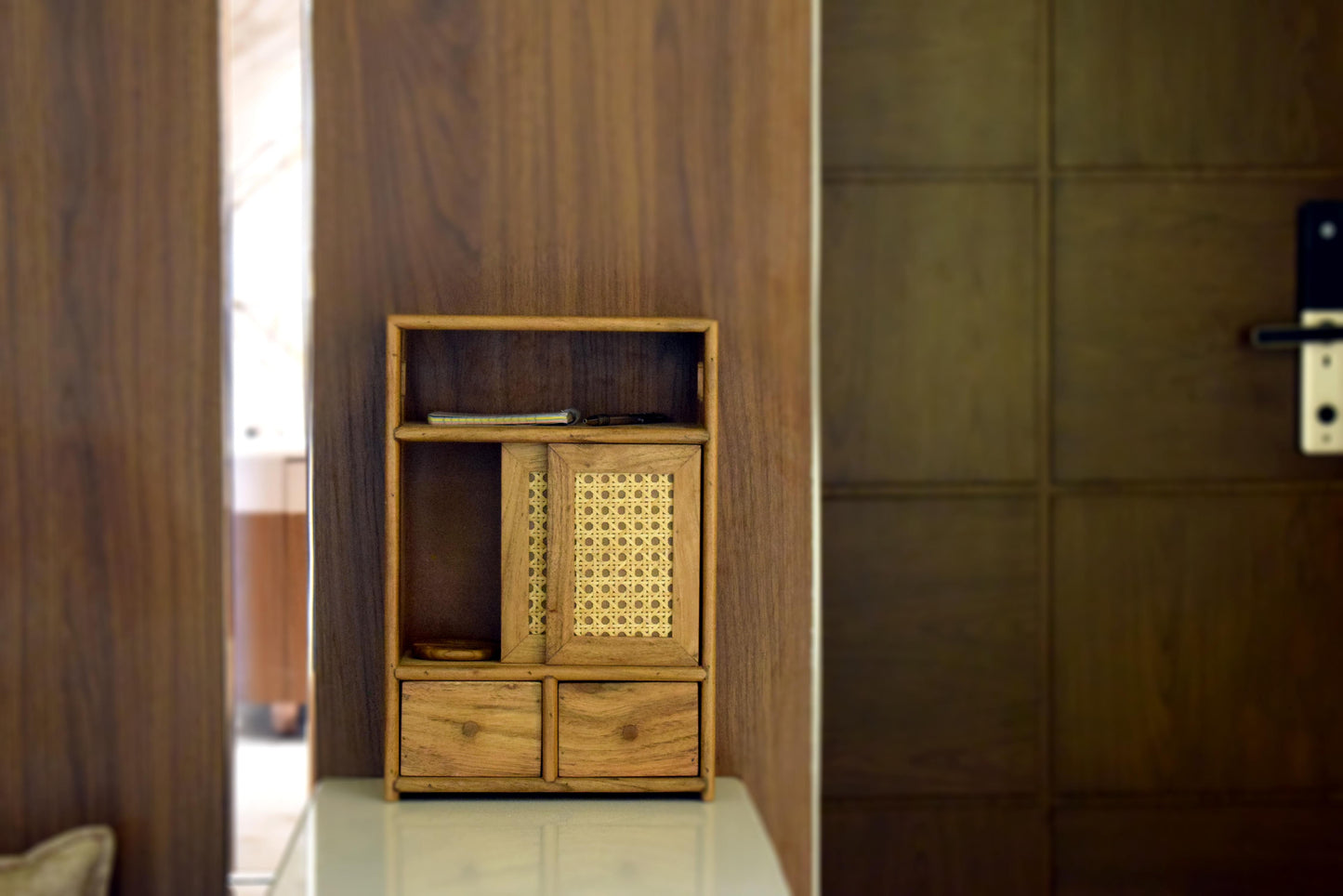 Cane & Wooden Cabinet