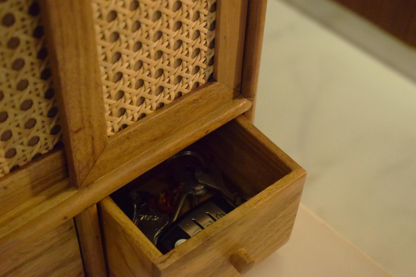 Cane & Wooden Cabinet