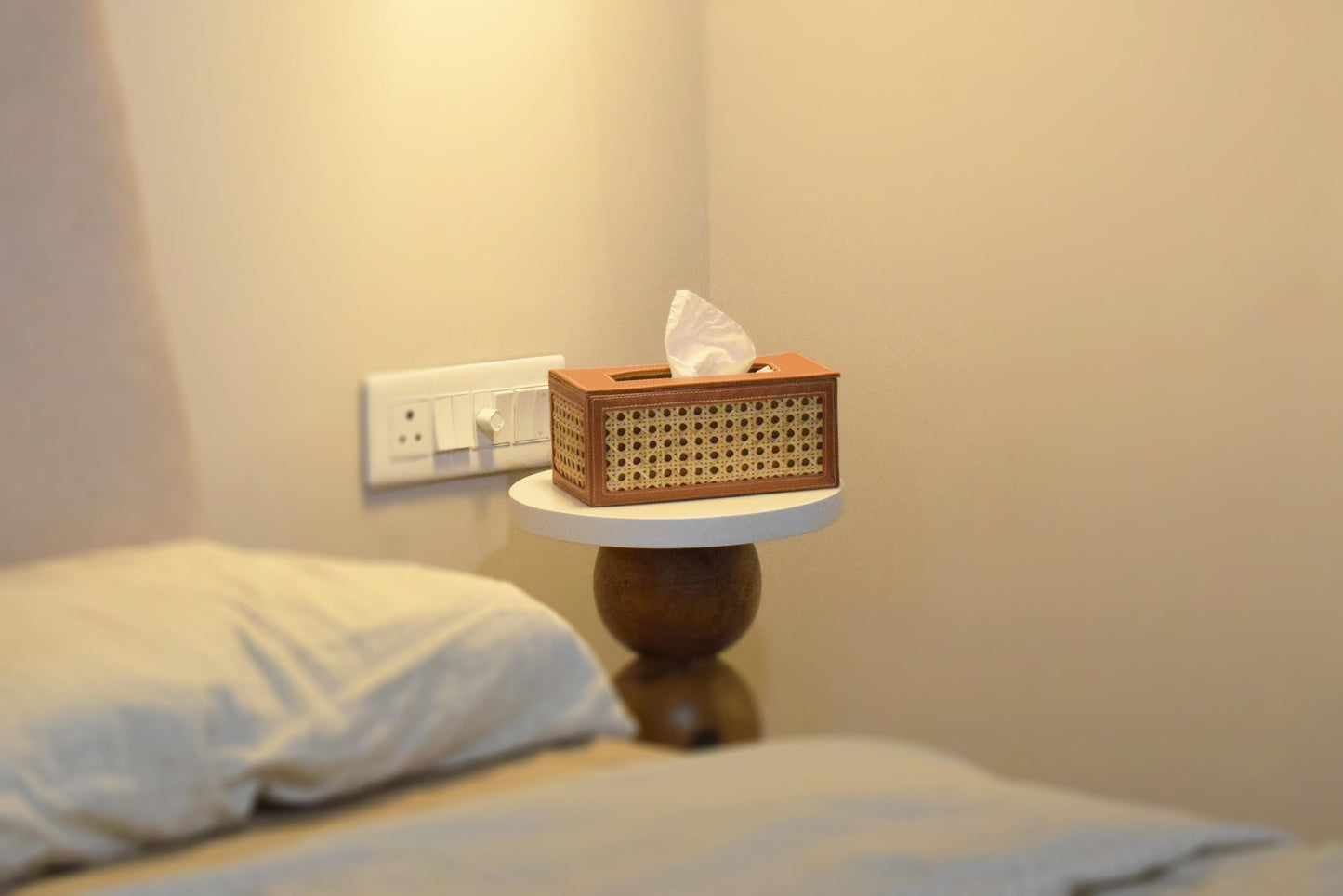 Cane Leatherette Tissuebox