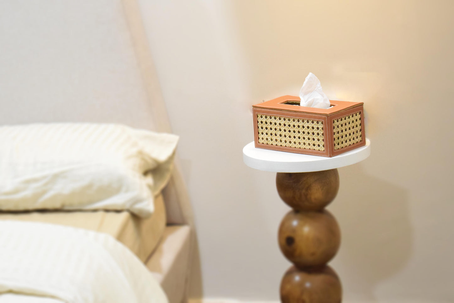Cane Leatherette Tissuebox