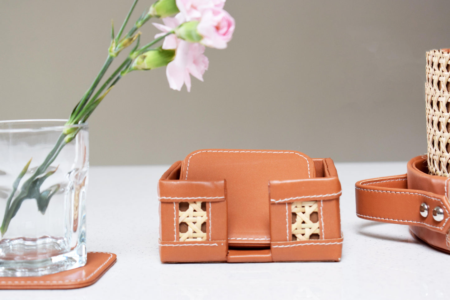Cane Coaster Set