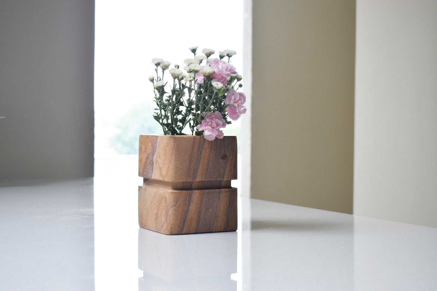 Cube Marble Vase