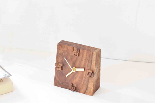 wooden table clock for study room 