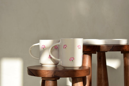 Lotus Coffee mugs - set of 2