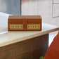 leatherette & cane  watch box for storing watch dust free, scratch free 