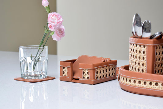Cane Coaster Set
