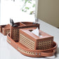 Cane & Leatherette Dining Set