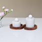 Twin Marble Jars & Tray