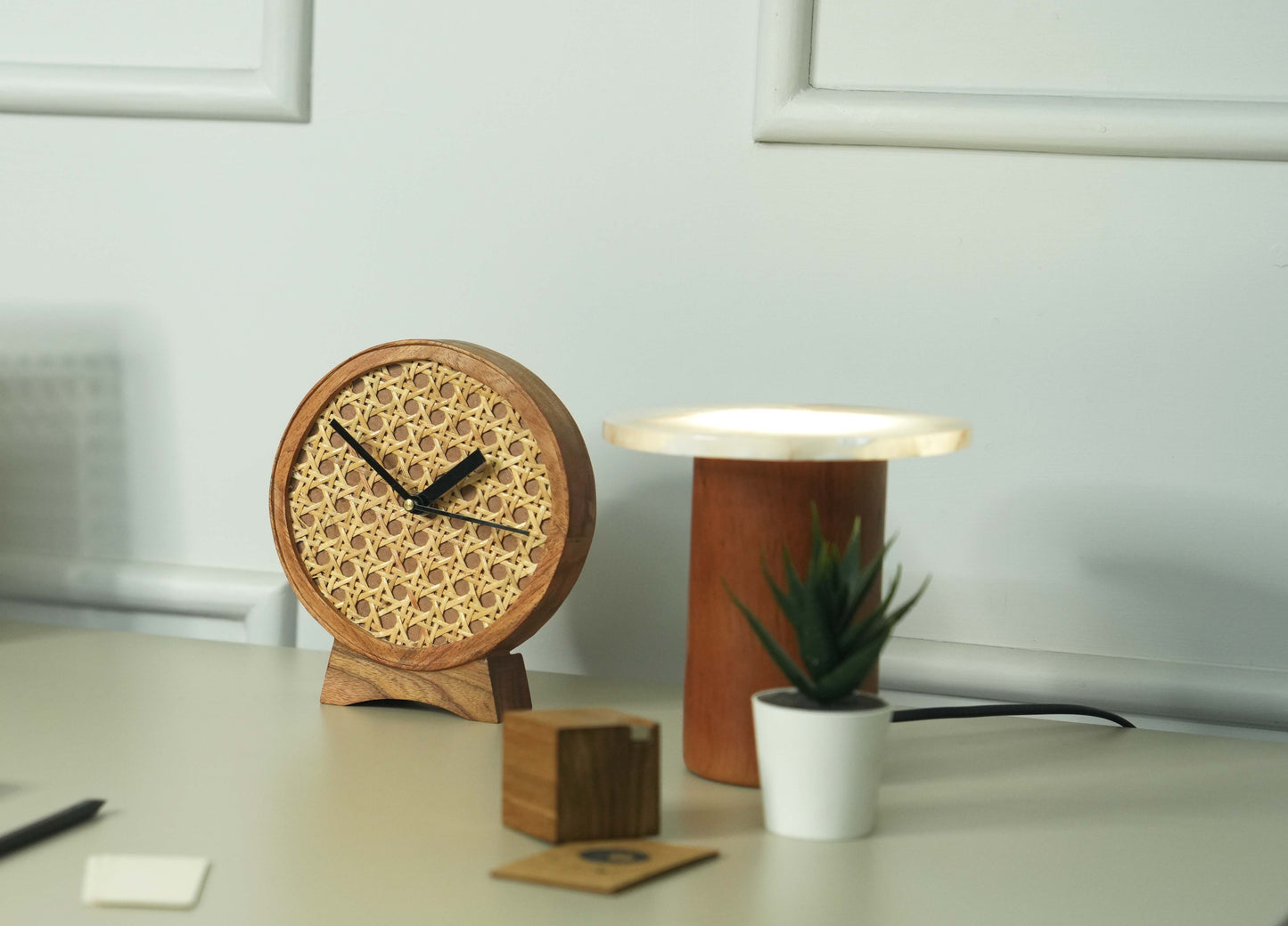 Cane Table Clock