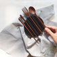 wooden cutlery for dining