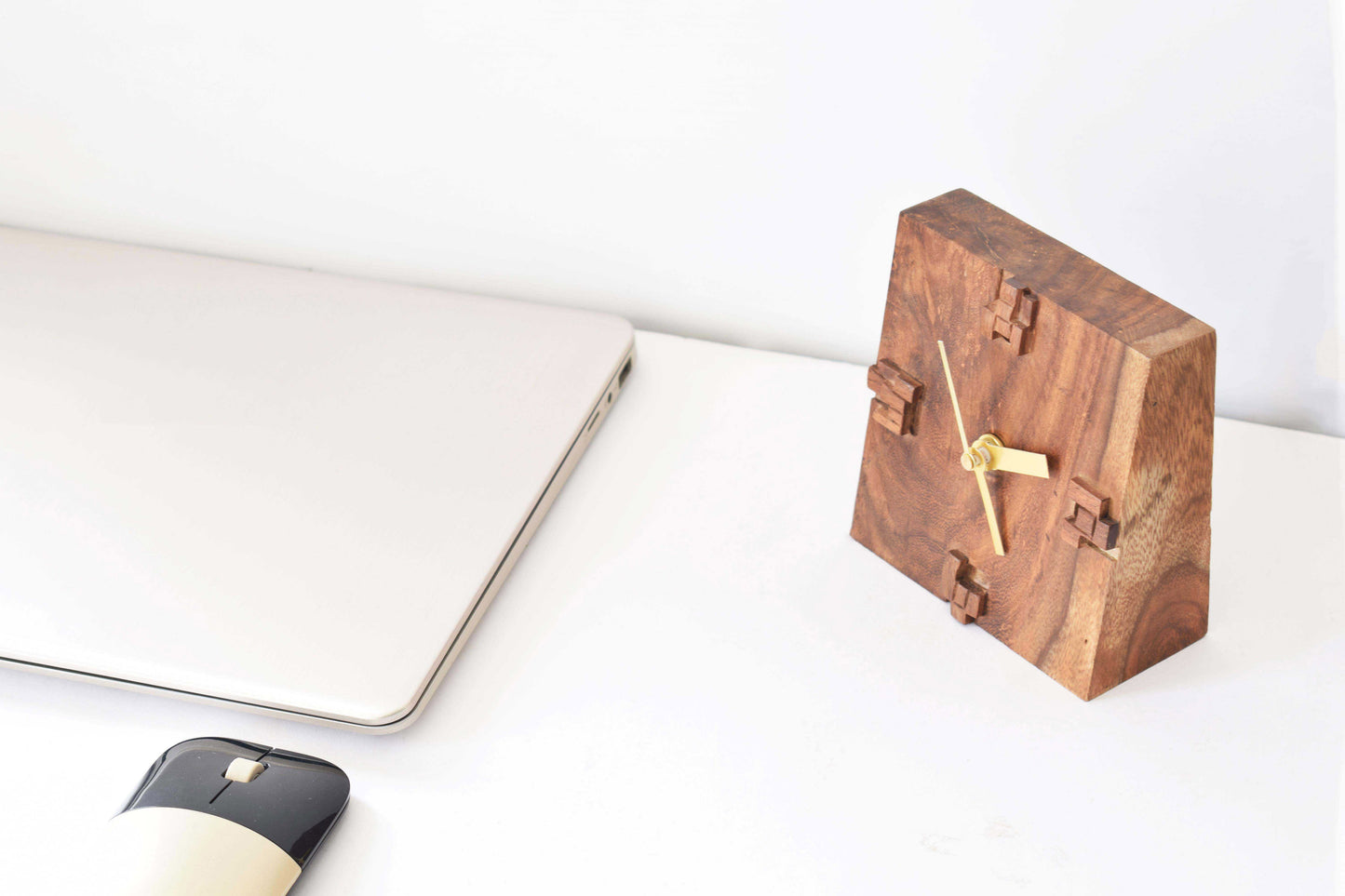 wooden table clock for office 