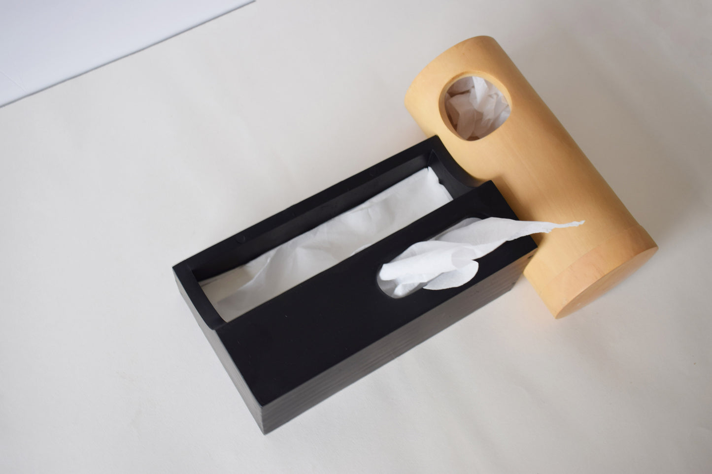 Black tissue box 