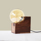 table top lamp in wood for light and decor