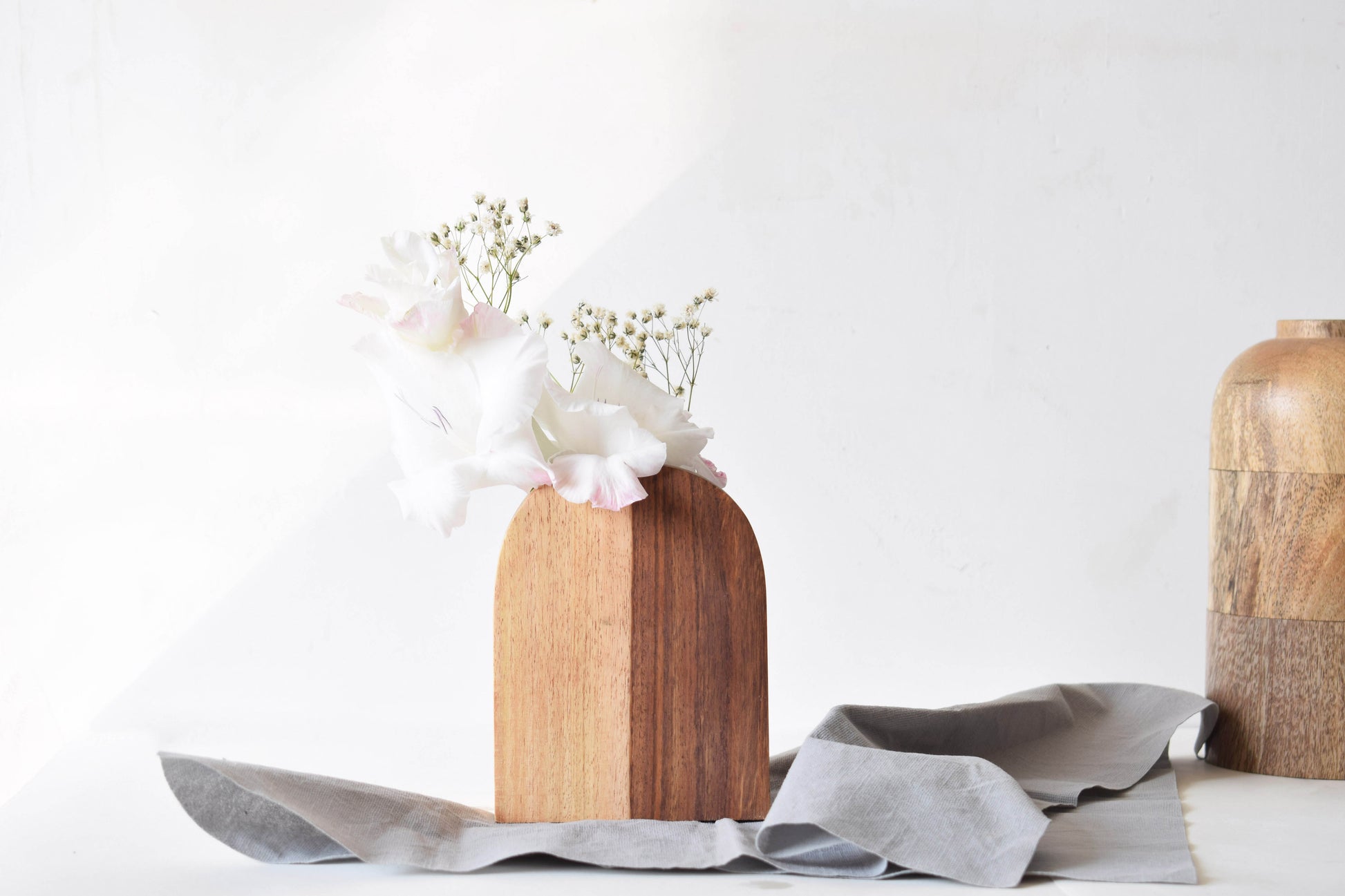 wooden planter or interior styling