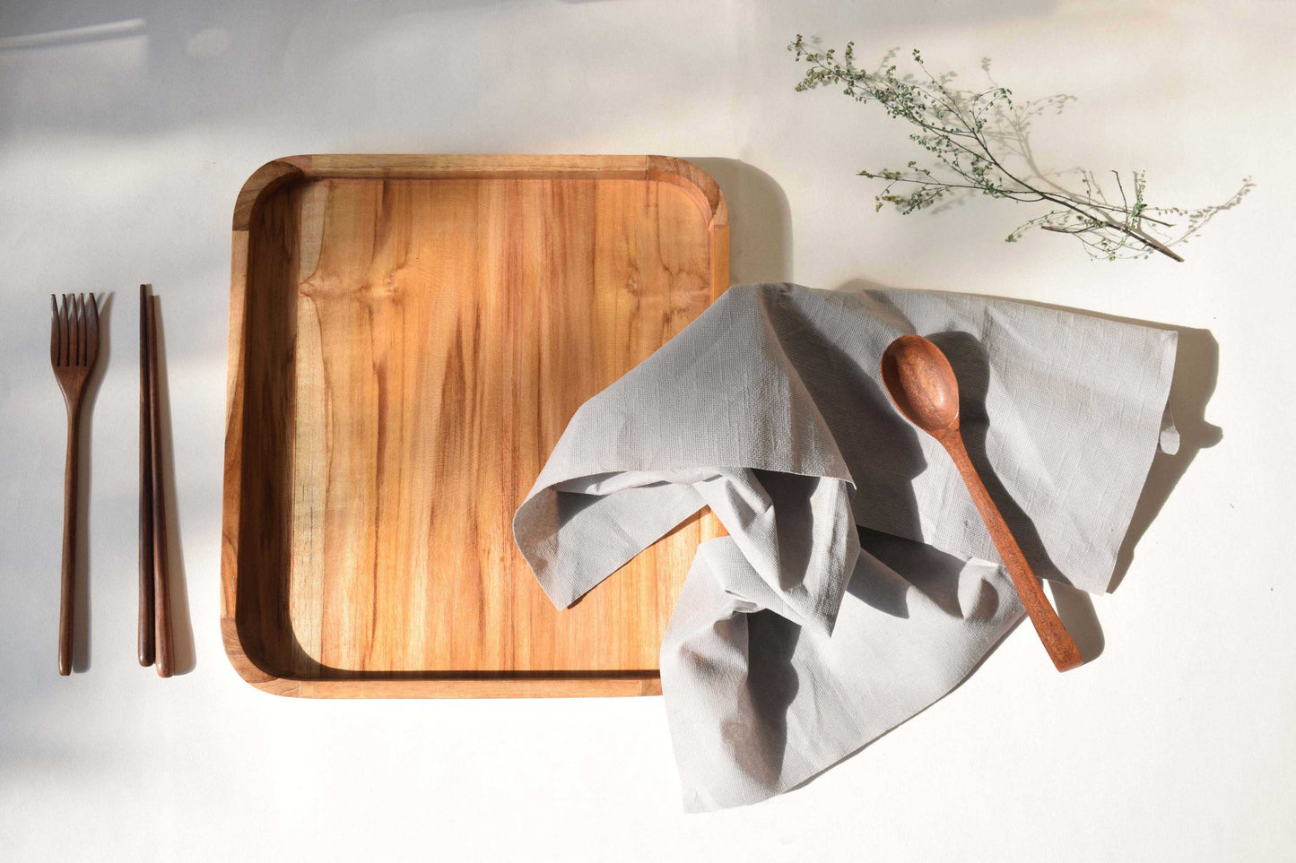 wooden cutlery for tabletop decor and utility