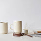 mug set for beverages in ceramic material