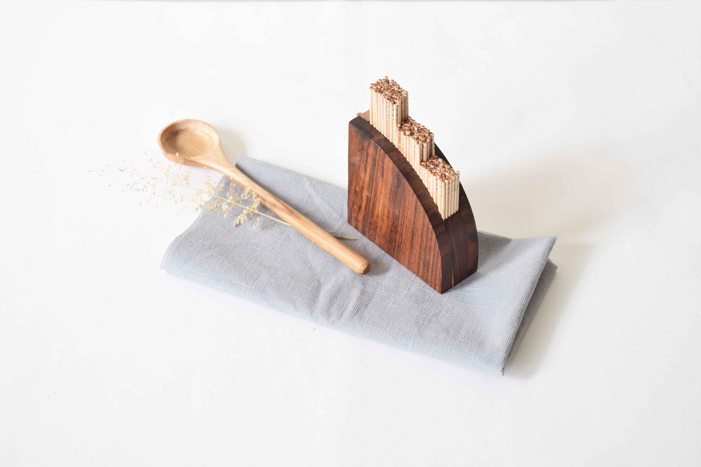 toothpick holder in sheesham wood