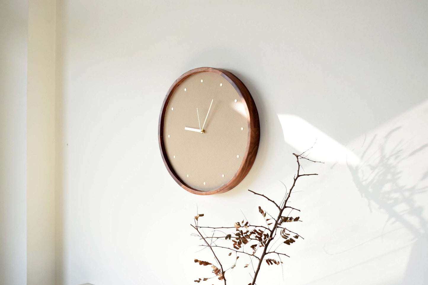 wooden wall clock with numbers