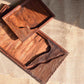 Wooden platter serve ware set of three 