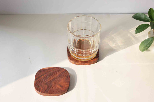 Put on wooden coasters - (set of 2)