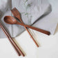 wooden spoon, fork and chopsticks 